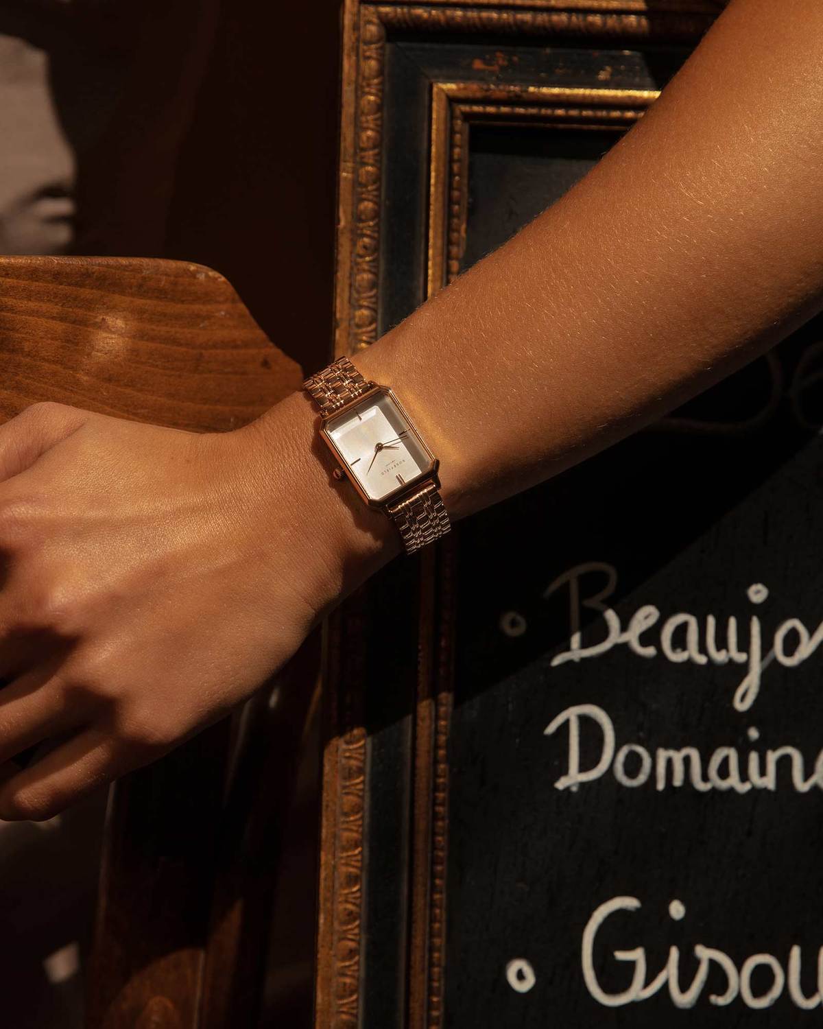 The Octagon White Sunray Steel Rose gold - Image 2