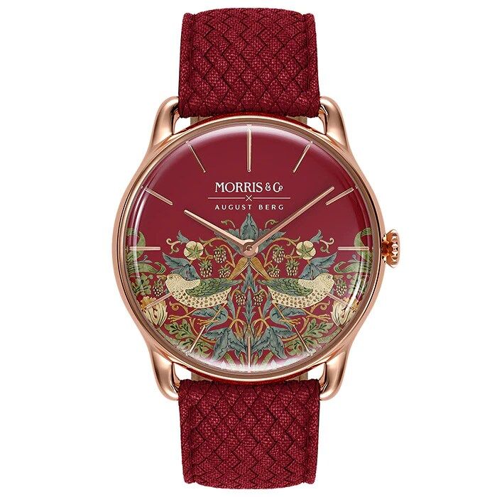 August Berg x Morris & Co. Crimson Strawberry Thief