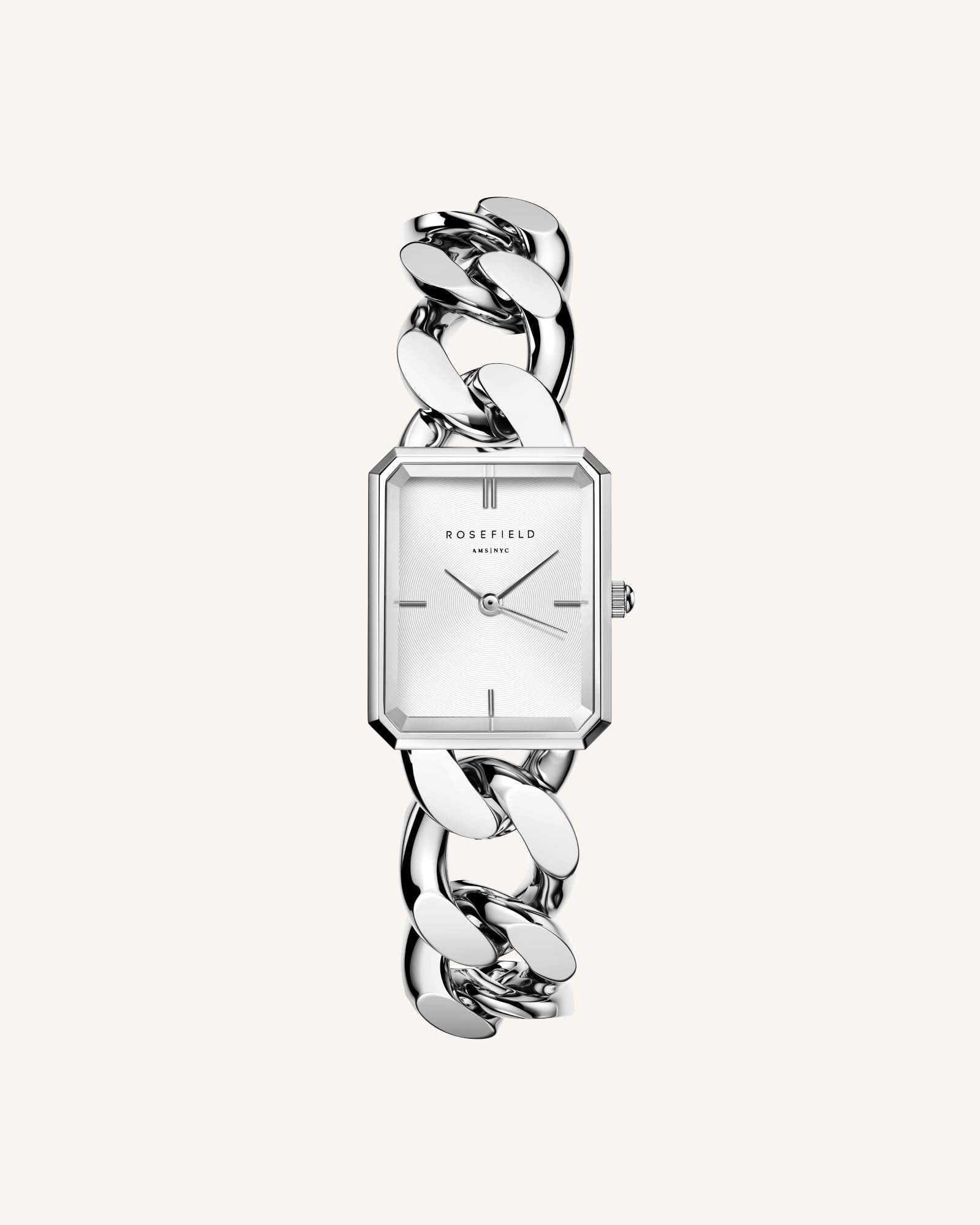 The Octagon XS Chain Watch Studio Edition White Silver