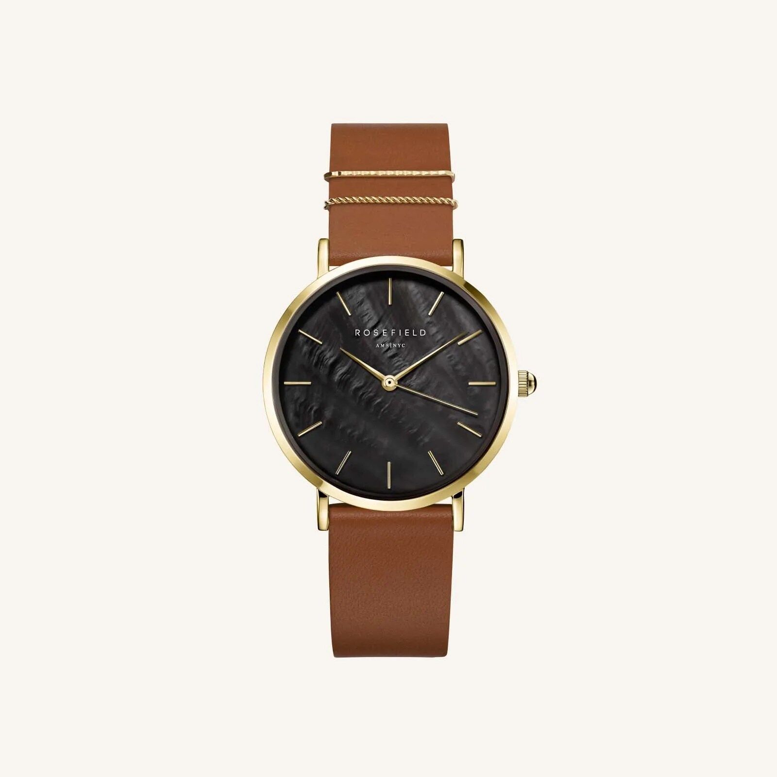 West Village Cognac Black MOP Gold