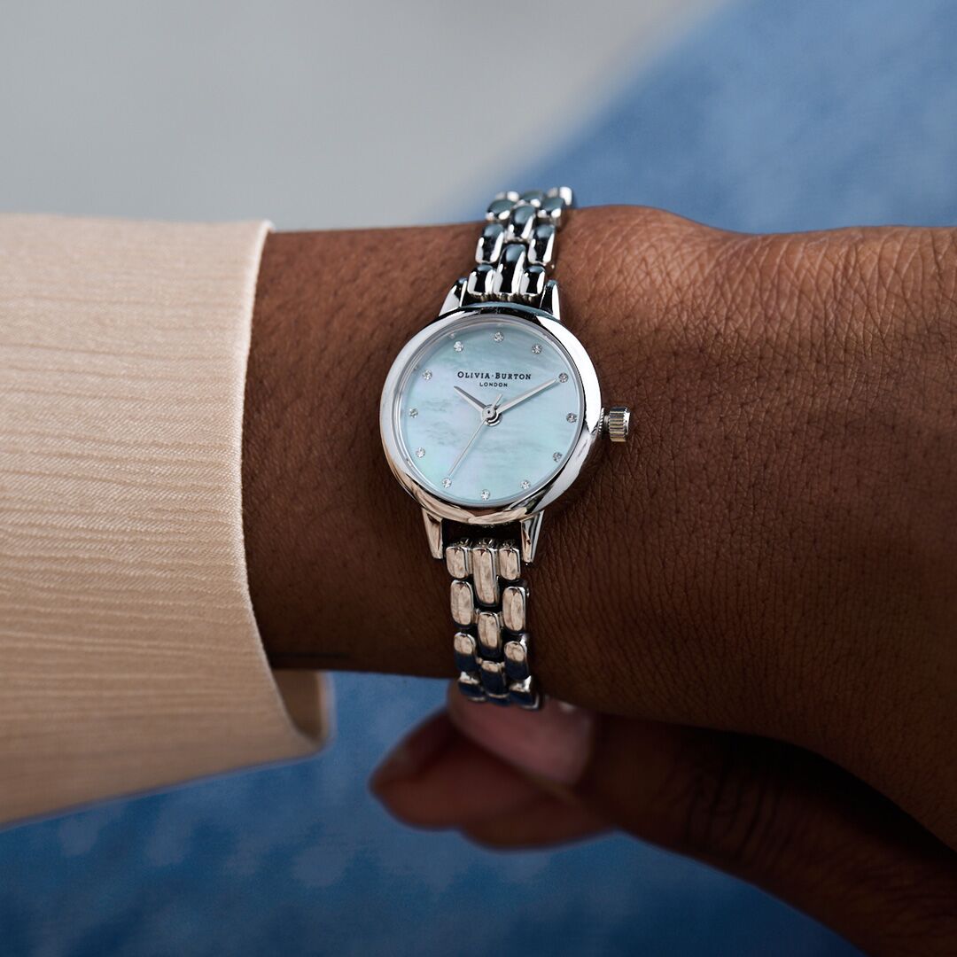 Olivia Burton Classics Pale Blue Mop & Stone Women's Watch (OB16MN11) - Image 3