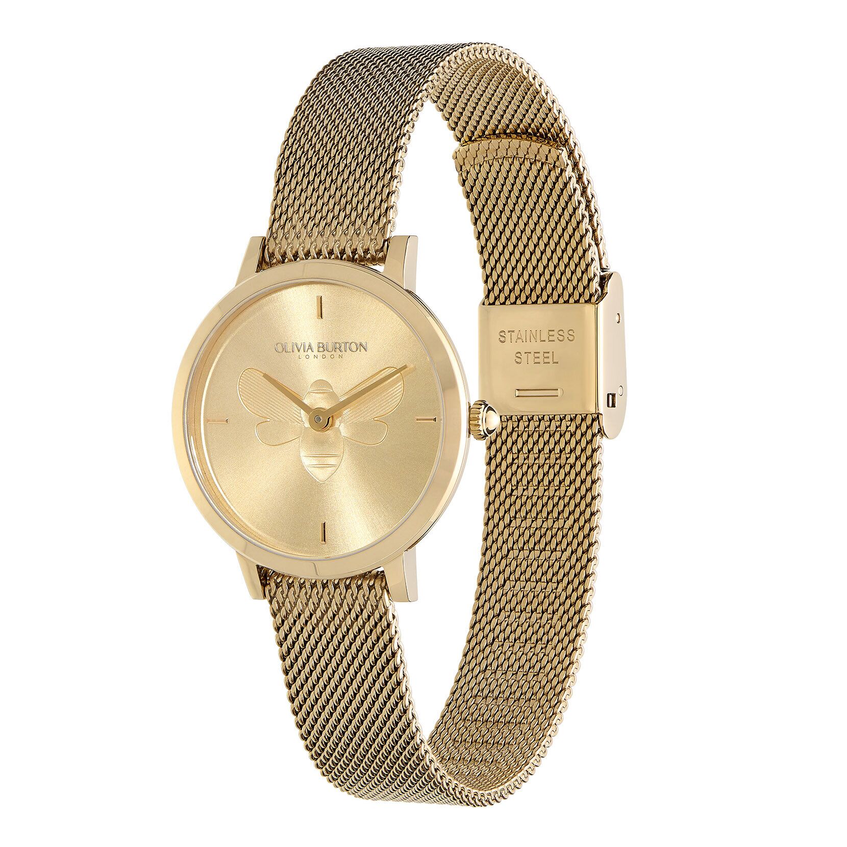 Olivia Burton Bee Ultra Slim Mesh Women's Watch - Image 2