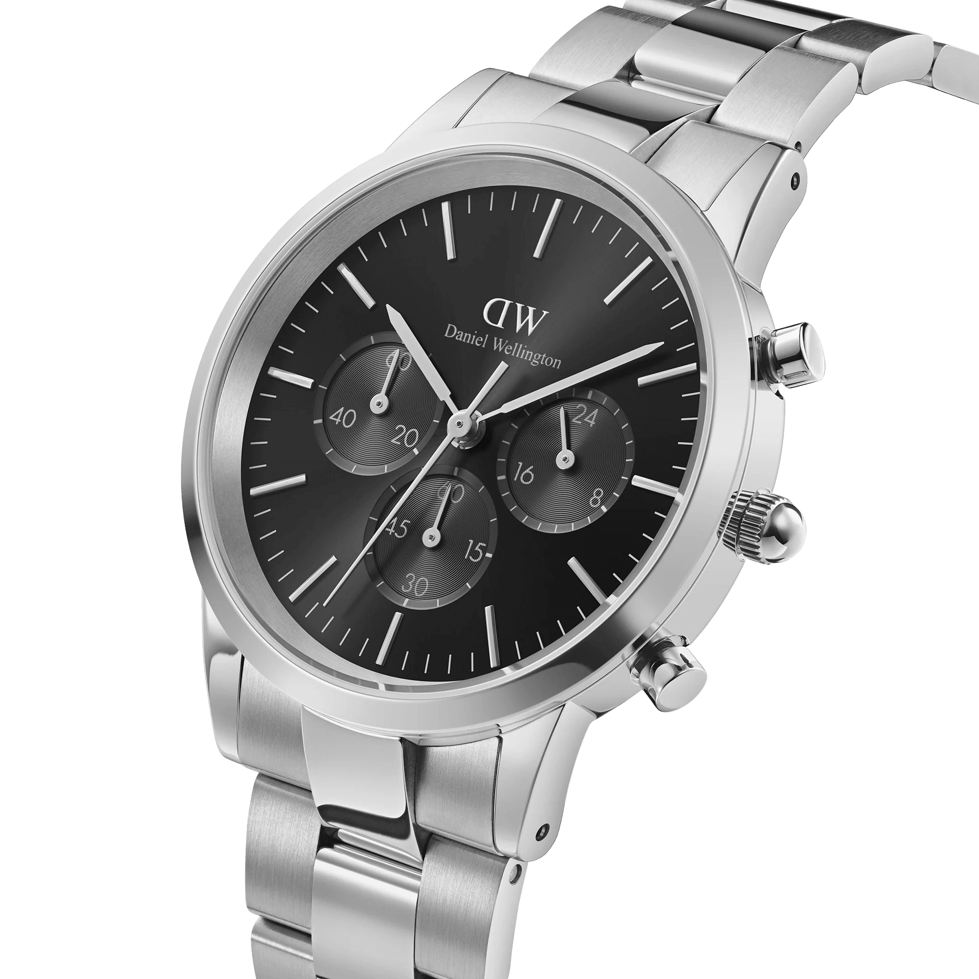 Daniel Wellington Iconic Chronograph Link Onyx Watch (DW00100645) - Image 2