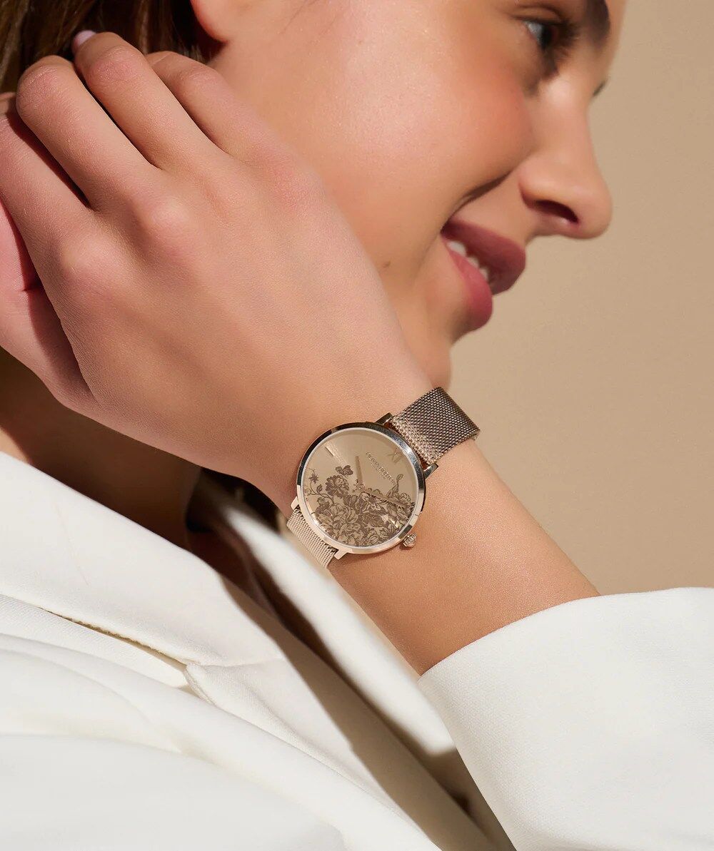 Olivia Burton Floral Blooms Ultra Slim Women's Watch - Image 6