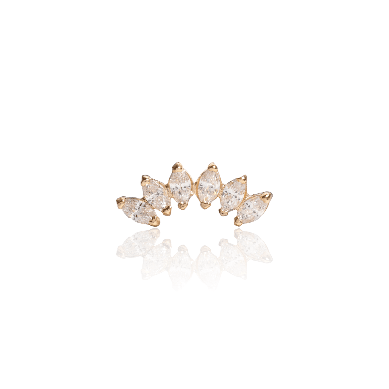 14K Yellow Gold Screw Back Earring